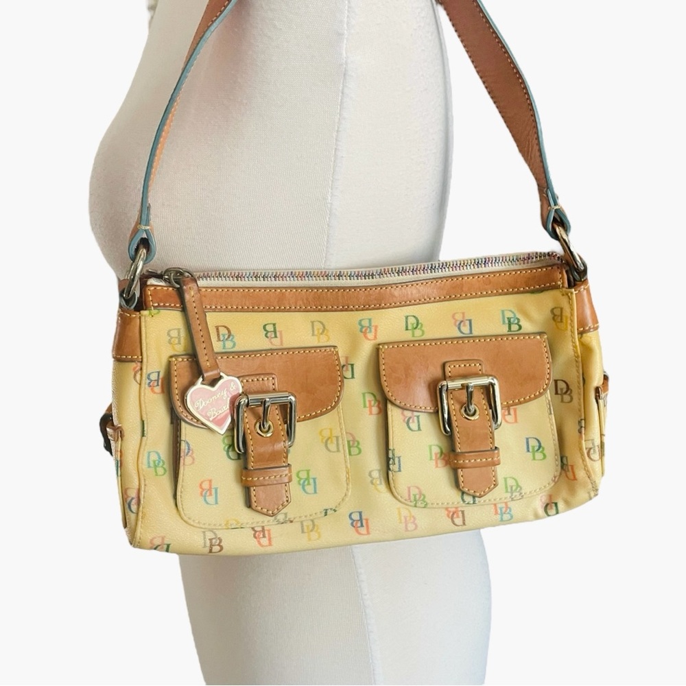 Dooney & Bourke Multicolor Monogram Vanilla Baguette Y2K Bag